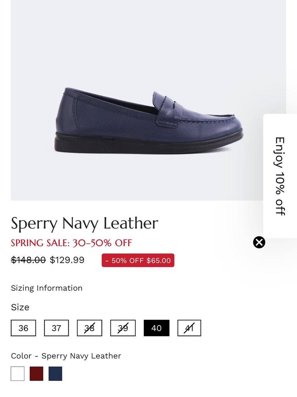 Sperry Black Leather Penny Loafers (Women, 40) - Picture 7 of 7